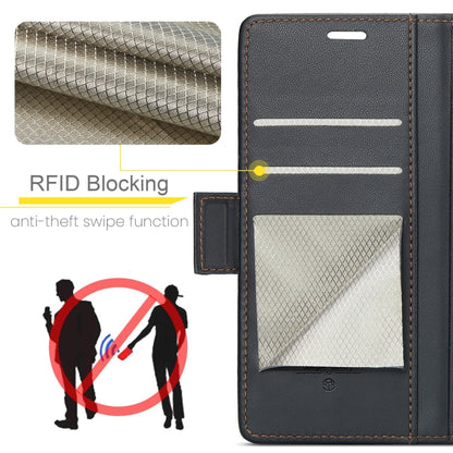 For OPPO Reno12 5G Global CaseMe 023 Butterfly Buckle Litchi Texture RFID Anti-theft Leather Phone Case(Black) - Reno12 Cases by CaseMe | Online Shopping UK | buy2fix