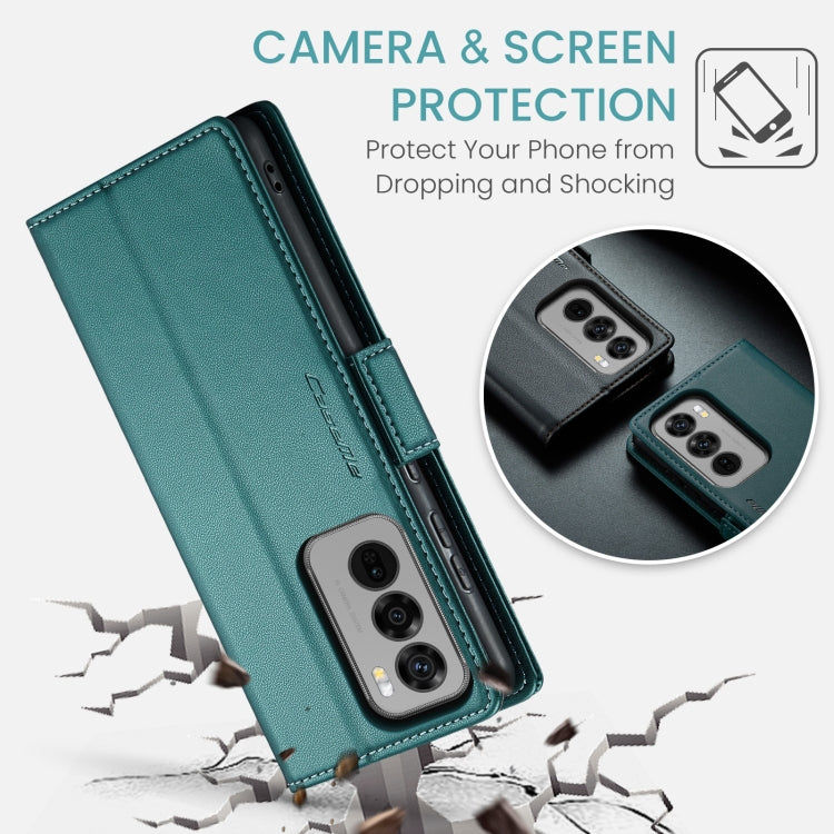 For OPPO Reno12 Pro 5G Global CaseMe 023 Butterfly Buckle Litchi Texture RFID Anti-theft Leather Phone Case(Green) - Reno12 Pro Cases by CaseMe | Online Shopping UK | buy2fix