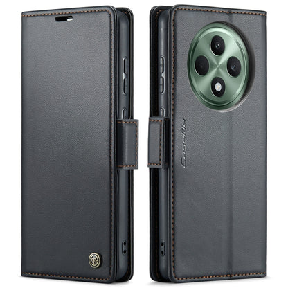 For OPPO Reno12 F /12 FS 5G CaseMe 023 Butterfly Buckle Litchi Texture RFID Anti-theft Leather Phone Case(Black) - Reno12 F Cases by CaseMe | Online Shopping UK | buy2fix