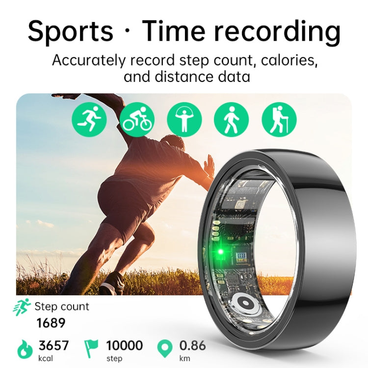 R1000 SIZE 13 Smart Ring, Support Heart Rate / Blood Oxygen / Sleep / Multiple Sports Modes(Black) - Smart Rings / Smart Telephones by buy2fix | Online Shopping UK | buy2fix