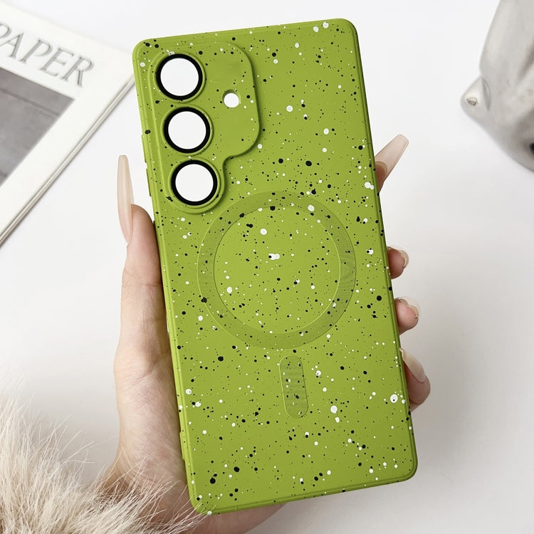 For Samsung Galaxy S25 5G Starry Sky TPU Shockproof MagSafe Phone Case(Green) - Galaxy S25 5G Cases by buy2fix | Online Shopping UK | buy2fix