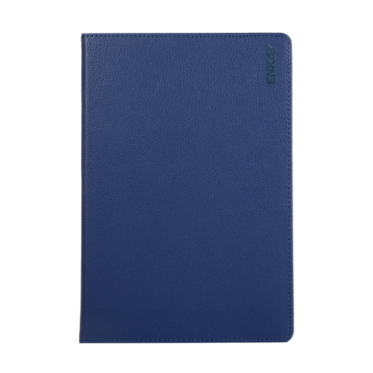 ENKAY 360 Degree Rotation Lichi Texture Leather Case with Holder for Samsung Galaxy Tab S6 10.5 T860 / T865(Dark Blue) - Other Galaxy Tab PC by ENKAY | Online Shopping UK | buy2fix