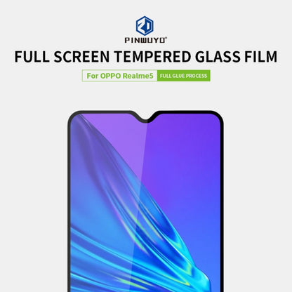 For OPPO Realme5 PINWUYO 9H 2.5D Full Screen Tempered Glass Film(Black) - OPPO Tempered Glass by PINWUYO | Online Shopping UK | buy2fix