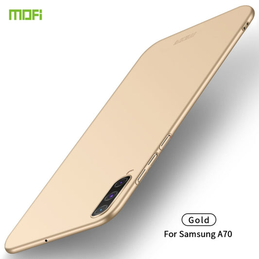 For Galaxy A70 MOFI Frosted PC Ultra-thin Hard Case(Gold) - Galaxy Phone Cases by MOFI | Online Shopping UK | buy2fix