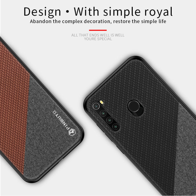 For Xiaomi RedMi Note 8 PINWUYO Rong Series  Shockproof PC + TPU+ Chemical Fiber Cloth Protective Cover(Red) - Xiaomi Cases by buy2fix | Online Shopping UK | buy2fix