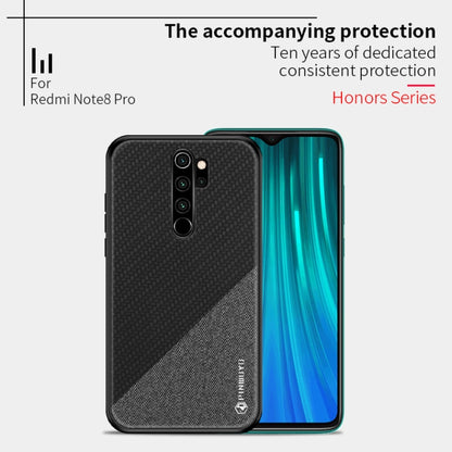 For Xiaomi RedMi Note 8 Pro PINWUYO Rong Series  Shockproof PC + TPU+ Chemical Fiber Cloth Protective Cover(Blue) - Xiaomi Cases by buy2fix | Online Shopping UK | buy2fix