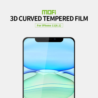 For iPhone 11 MOFI 9H 3D Explosion-proof Curved Screen Tempered Glass Film(Black) - Others by MOFI | Online Shopping UK | buy2fix