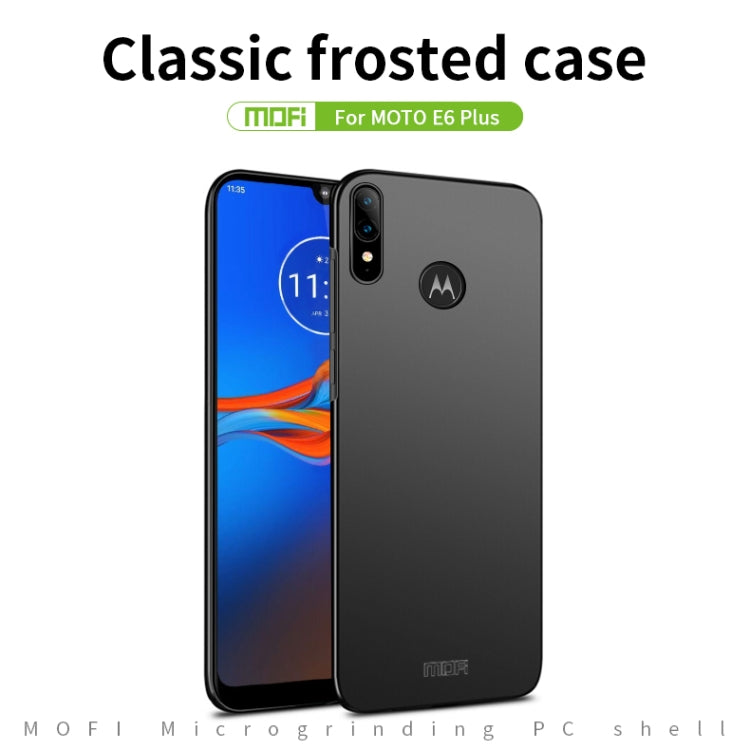 For MOTO E6 Plus MOFI Frosted PC Ultra-thin Hard Case(Black) - Motorola Cases by MOFI | Online Shopping UK | buy2fix