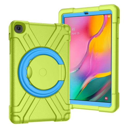 For Galaxy Tab A 10.1 (2019) EVA + PC Flat Protective Shell with 360 Degree Rotating Bracket(Grass Green+Blue) - Tab A 10.1 (2019) T510 / T515 by buy2fix | Online Shopping UK | buy2fix