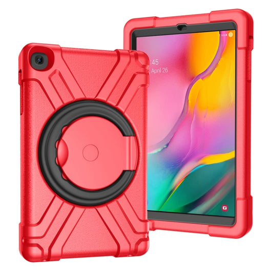 For Galaxy Tab A 10.1 (2019) EVA + PC Flat Protective Shell with 360 Degree Rotating Bracket(Red+Black) - Tab A 10.1 (2019) T510 / T515 by buy2fix | Online Shopping UK | buy2fix