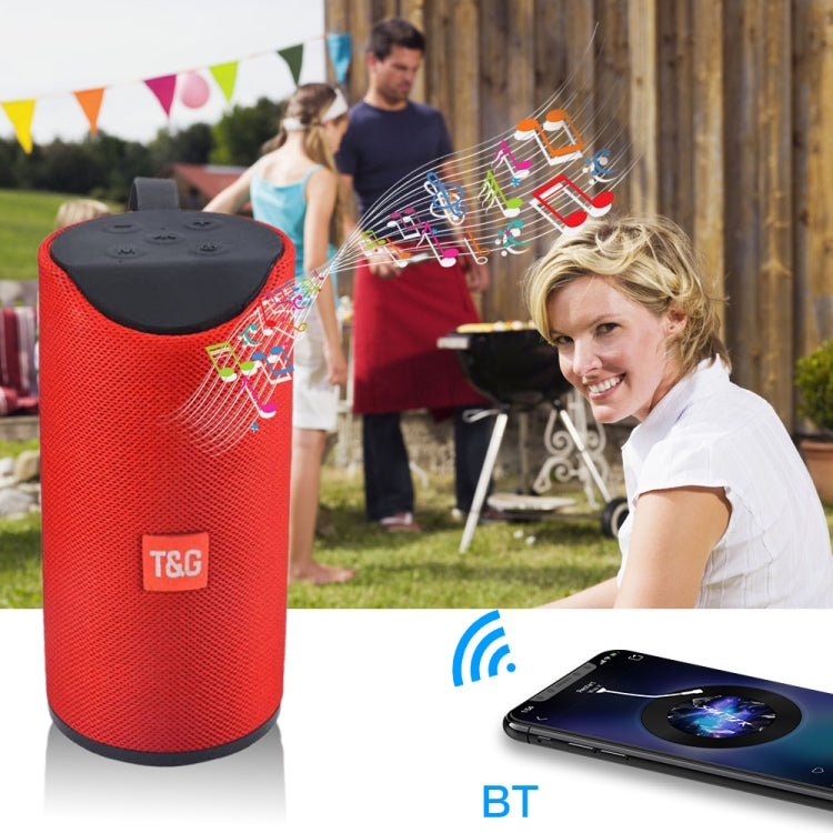 T&G TG113 Portable Bluetooth Speakers Waterproof Stereo Outdoor Loudspeaker MP3 Bass Sound Box with FM Radio(Green) - Desktop Speaker by T&G | Online Shopping UK | buy2fix