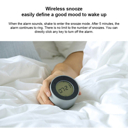 Simple Home Creative Multi-function Charging Stepless Dimming Alarm Clock Night Light(Gray) - Alarm Clocks by buy2fix | Online Shopping UK | buy2fix