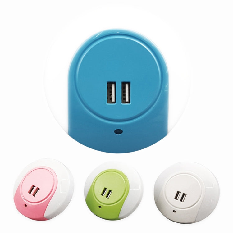 A78B LED Night Light With USB Port Intelligent Light Control Sensor Light, Plug:EU Plug(Pink) - Sensor LED Lights by buy2fix | Online Shopping UK | buy2fix