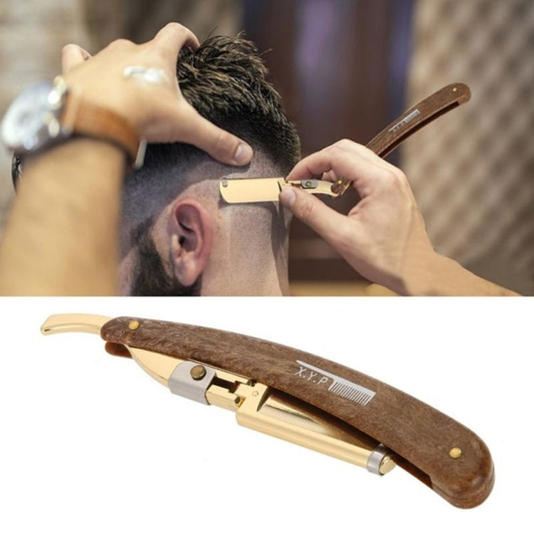 Manual Razor Folding Wooden Handle Men's Razor, Color:Gold - Manual Razor by buy2fix | Online Shopping UK | buy2fix