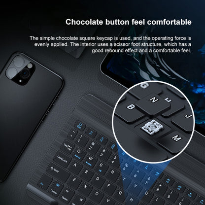 YS-001 9.7-10.1 Inch Tablets Phones Universal Mini Wireless Bluetooth Keyboard, Style:with Bluetooth Mouse(Black) - Universal Keyboard by buy2fix | Online Shopping UK | buy2fix