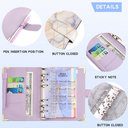 A6 Loose-leaf Notebook Budget Book Marbled Handbook,Style: Basic Model(Light Gray) - Notebooks by buy2fix | Online Shopping UK | buy2fix