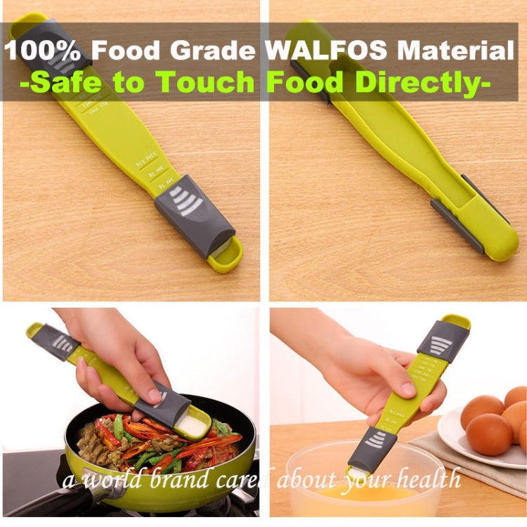 Double-Head Nine-Speed Adjustable Kitchen Measuring Spoon(Green) - Kitchen Scales by buy2fix | Online Shopping UK | buy2fix