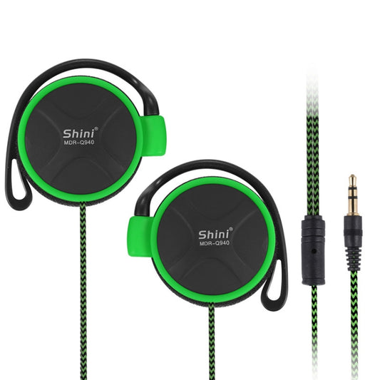 Shini Q940 3.5mm Super Bass EarHook Earphone for Mp3 Player Computer Mobile(Green No Mic) - Normal Style Earphone by Shini | Online Shopping UK | buy2fix