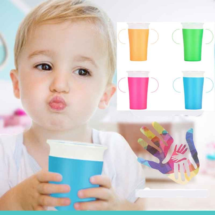 360 Degrees Rotated Baby Learning Drinking Cup With Double Handle Flip(Blue) - Cups & Silicone Nipple by buy2fix | Online Shopping UK | buy2fix