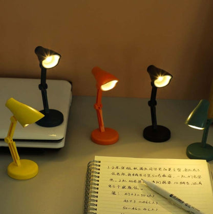 3 PCS Mini LED Desk Lamp Folding Portable Night Light Magnetic Eye Protection Desk Lamp(LD02-Orange) - Desk Lamps by buy2fix | Online Shopping UK | buy2fix