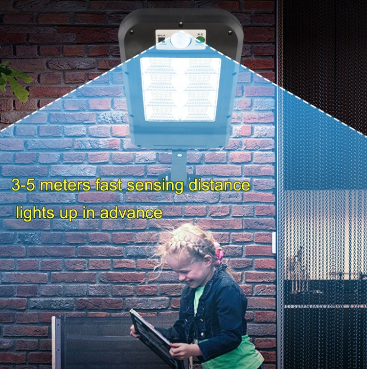 Solar Wall Light Outdoor Waterproof Human Body Induction Garden Lighting Household Street Light 6 x 25COB With Remote Control - Solar Lights by buy2fix | Online Shopping UK | buy2fix