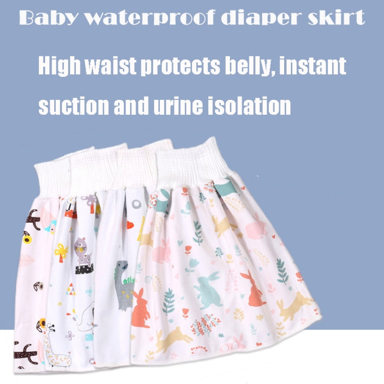 Baby Water-Proof And Leak-Proof Cloth Diapers Children Washable Cotton Cloth Bed-Wetting Skirt Pants, Colour: L(Colorful Bunny) - Baby Care by buy2fix | Online Shopping UK | buy2fix