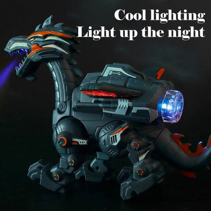 Electric Mechanical Dinosaur Toy Simulation Animal Toy Multifunctional Sound And Light Toy, Style: Spray-Blue - Music Toys by buy2fix | Online Shopping UK | buy2fix