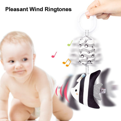 TOLOLO T168231-4 Newborn Bed Bell Early Education Toy Visually Inspires Black And White Wind Chimes Baby Bed Hanging(4A Whale) - Baby Toys by buy2fix | Online Shopping UK | buy2fix