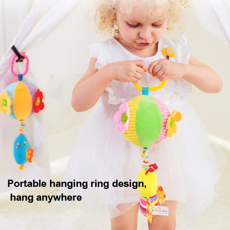 Stroller Drawstring Cloth Ball Toy Baby Soothing Hand Grab Ball Plush Bed Bell Lathe Pendant(Be) - Baby Toys by buy2fix | Online Shopping UK | buy2fix