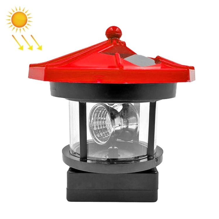 Outdoor Waterproof LED Solar Rotating Lighthouse Garden Decoration Induction Landscape Light(Red) - Solar Lights by buy2fix | Online Shopping UK | buy2fix