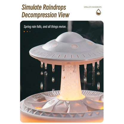 UFO Water Drop Aromatherapy Humidifier Desktop Remote Control Diffuser, Plug: EU Plug(White) - Air Purifiers & Accessories by buy2fix | Online Shopping UK | buy2fix