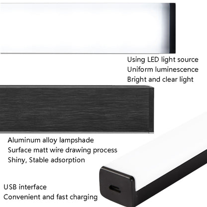 LED Human Body Induction Lamp Long Strip Charging Cabinet Lamp Strip, Size: 10cm(Silver and White Light) - Sensor LED Lights by buy2fix | Online Shopping UK | buy2fix