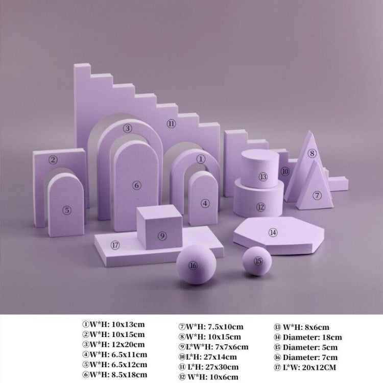 17 In 1 Photography Geometry Foam Cube Photo Studio Props(Purple) - Geometric Props by buy2fix | Online Shopping UK | buy2fix