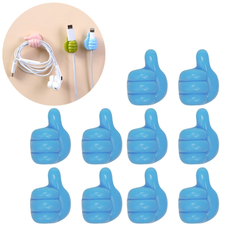 10 PCS Handy Holder Cable Organizer Household Convenience Clip(Blue) - Cable Organizer by buy2fix | Online Shopping UK | buy2fix