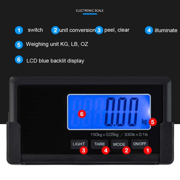 180kg / 0.1kg Wireless Transmission Split Scale Electronic Scale Portable Express Scale Animal Scale,CN Plug - Kitchen Scales by buy2fix | Online Shopping UK | buy2fix