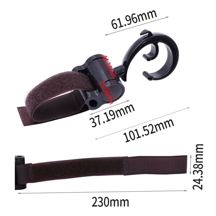 Stroller Paste Hook Car Rear Hook(Paste Hook Dark Brown) - Strollers Accessories by buy2fix | Online Shopping UK | buy2fix