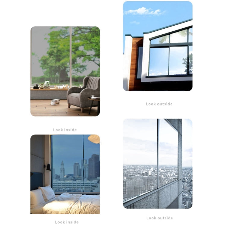 5 PCS Sunscreen Shading Film One-way Perspective Anti-peeping Glass Sticker, Specification: 40x100cm(Light Blue Single Permeable) - Door & Window Films by buy2fix | Online Shopping UK | buy2fix