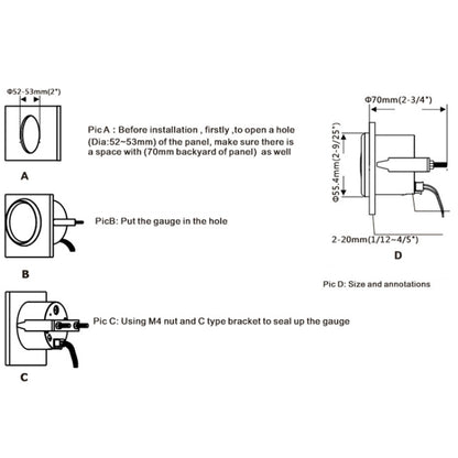 PMM2 DN52mm 12/24V 0-190Ohm Marine Balance Table Lift Table(BS) - Marine Accessories & Parts by buy2fix | Online Shopping UK | buy2fix