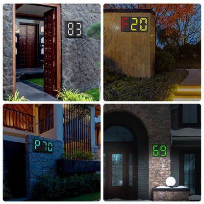 N766B  DIY Solar Number Doorplate Lamp Outdoor Waterproof Wall Lights(White Light/Warm Light) - Solar Lights by buy2fix | Online Shopping UK | buy2fix