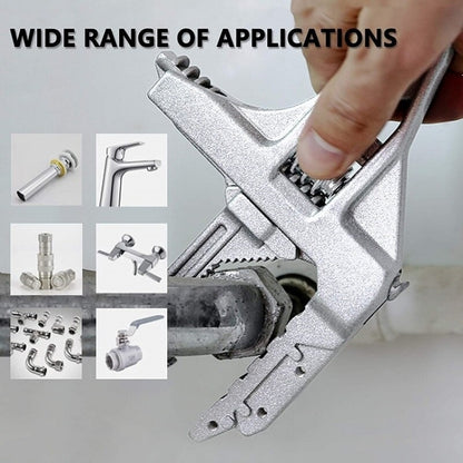 Multifunctional Movable Mouth Short Handle Bathroom Sink Wrench - Hex Key & Spanner by buy2fix | Online Shopping UK | buy2fix