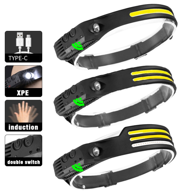 W689-2 White Light USB Rechargeable Motion Sensor Headlamp COB Outdoor Fishing Flashlight - Headlamp by buy2fix | Online Shopping UK | buy2fix