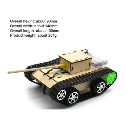 Wooden Electric Simulation Crawler Tank DIY Toy Assembly Model,Spec:  No. 4 Follow The Black Line - Puzzle Toys by buy2fix | Online Shopping UK | buy2fix