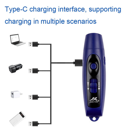 JUNCTION USB Charging High Decibel Traffic Command Outdoor Training Whistle with Lighting Function(Blue) - Sporting goods by buy2fix | Online Shopping UK | buy2fix