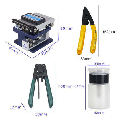 Fiber Optic Tool Kit With Cutter Cleaver Optical Power Meter 10mW Red Test Pen - Lan Cable and Tools by buy2fix | Online Shopping UK | buy2fix