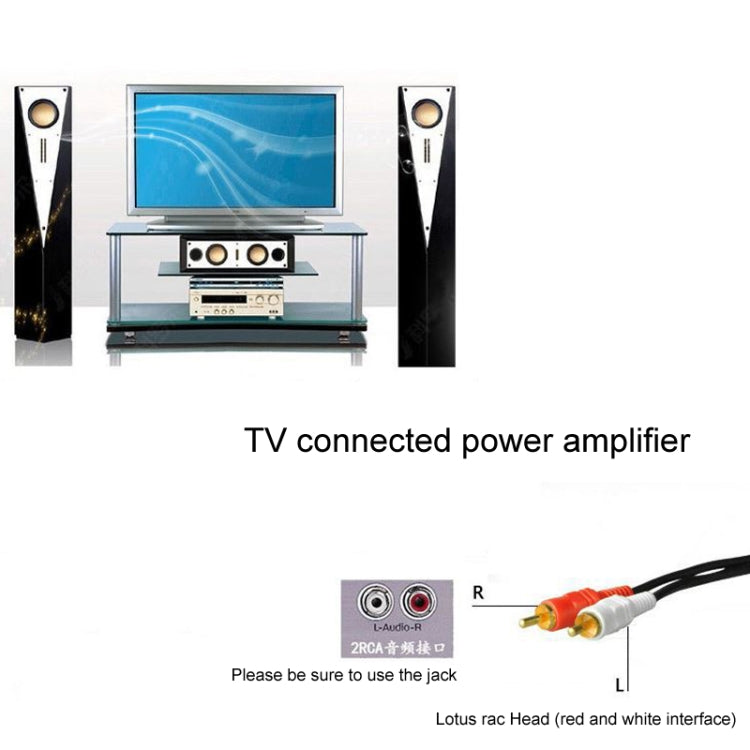 3m Double Lotus Audio Cable RCA Two-To-Two Power Amplifier Audio Cable - RCA Cable by buy2fix | Online Shopping UK | buy2fix