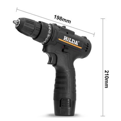 HILDA Home Power Drill 12V Li-Ion Drill With Charger And Battery, EU Plug, Model: Plastic Packing - Drill & Drill Bits by HILDA | Online Shopping UK | buy2fix