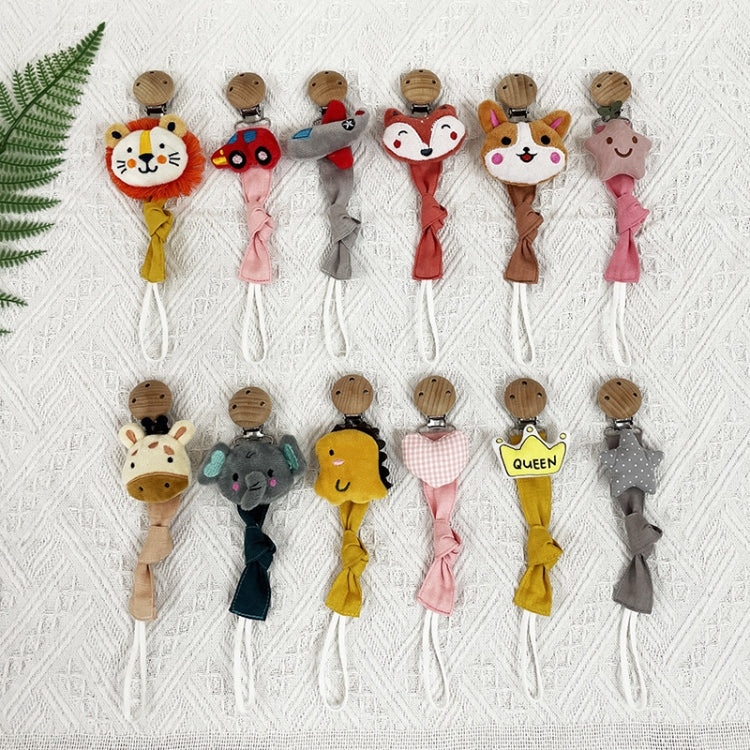 Animal Head Pacifier Chain Newborn Pacifier Clip, Style: Grid Love - Cups & Silicone Nipple by buy2fix | Online Shopping UK | buy2fix