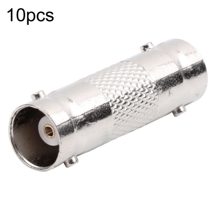 10pcs BNC Female To Female Straight Through Adaptor Surveillance Dual Pass-Through Connector - Connector by buy2fix | Online Shopping UK | buy2fix