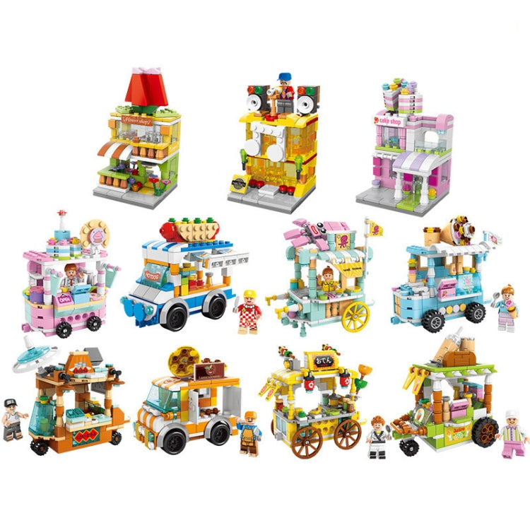 LELE BROTHER Children Assembling Mini City Street Scene Building Blocks, Style: 8613-5 Fried Chestnut Car - Building Blocks by LELE BROTHER | Online Shopping UK | buy2fix