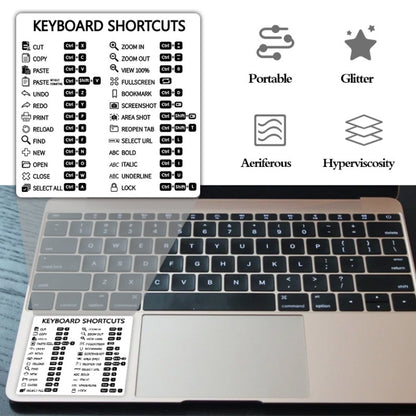 Laptop Shortcut Keys PVC Sticker - Silicone / Sticker by buy2fix | Online Shopping UK | buy2fix